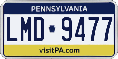 PA license plate LMD9477