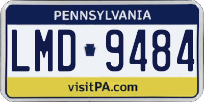 PA license plate LMD9484
