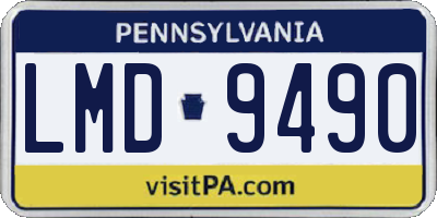 PA license plate LMD9490