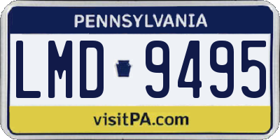 PA license plate LMD9495