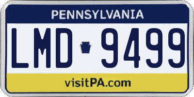PA license plate LMD9499