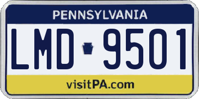 PA license plate LMD9501