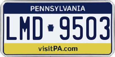PA license plate LMD9503