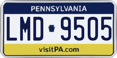 PA license plate LMD9505