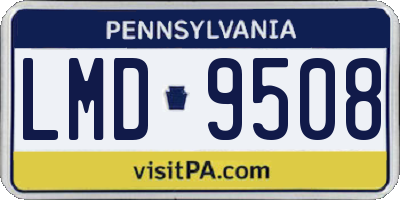 PA license plate LMD9508