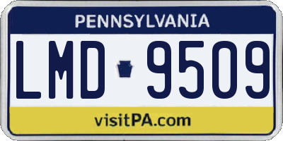 PA license plate LMD9509