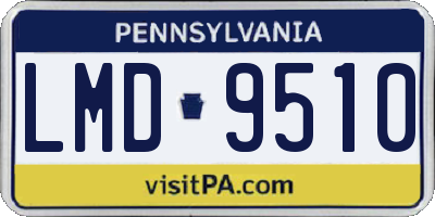 PA license plate LMD9510