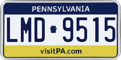 PA license plate LMD9515