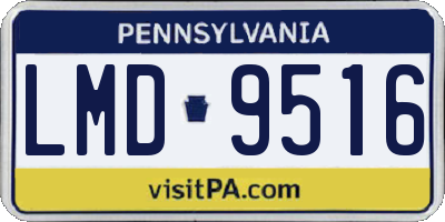 PA license plate LMD9516