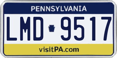 PA license plate LMD9517