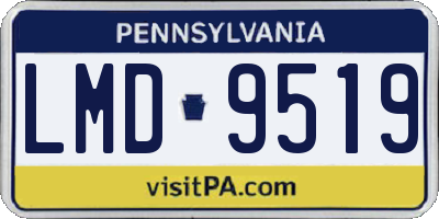PA license plate LMD9519