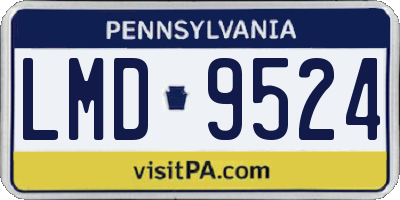 PA license plate LMD9524