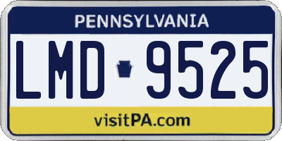 PA license plate LMD9525