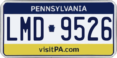PA license plate LMD9526