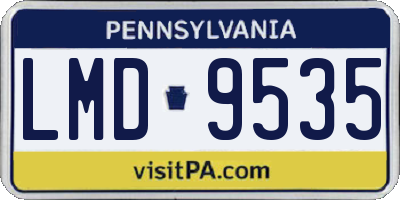 PA license plate LMD9535