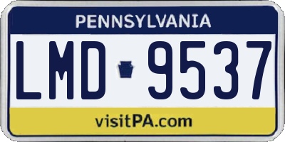 PA license plate LMD9537