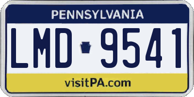 PA license plate LMD9541