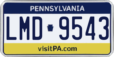 PA license plate LMD9543