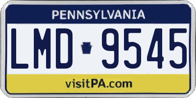 PA license plate LMD9545
