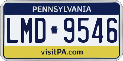 PA license plate LMD9546