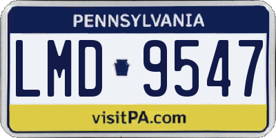 PA license plate LMD9547
