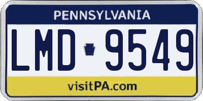 PA license plate LMD9549