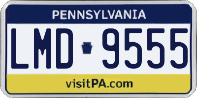 PA license plate LMD9555