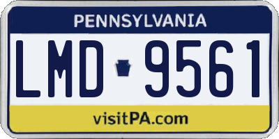 PA license plate LMD9561