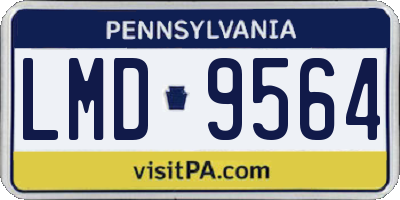 PA license plate LMD9564