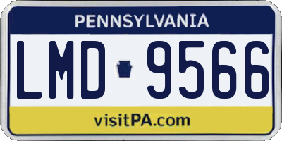 PA license plate LMD9566