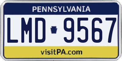 PA license plate LMD9567