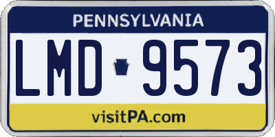 PA license plate LMD9573