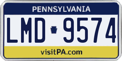 PA license plate LMD9574