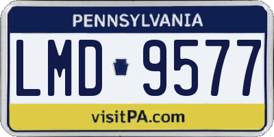 PA license plate LMD9577