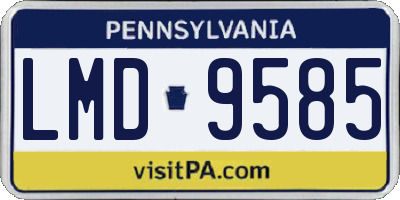 PA license plate LMD9585