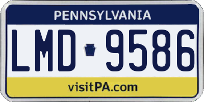 PA license plate LMD9586