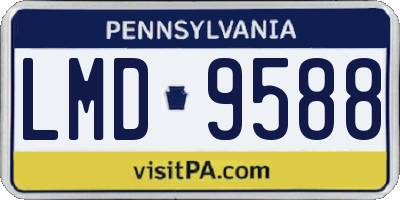 PA license plate LMD9588