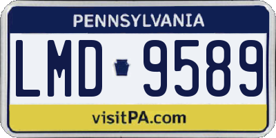 PA license plate LMD9589