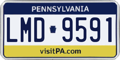 PA license plate LMD9591
