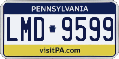 PA license plate LMD9599