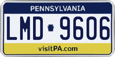 PA license plate LMD9606