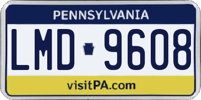 PA license plate LMD9608