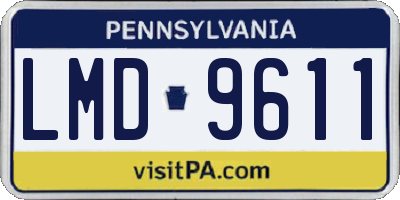PA license plate LMD9611