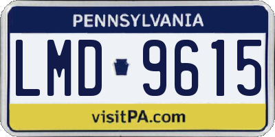 PA license plate LMD9615