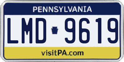 PA license plate LMD9619