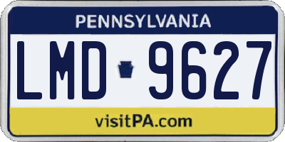 PA license plate LMD9627