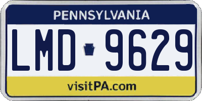 PA license plate LMD9629