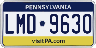 PA license plate LMD9630