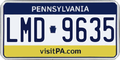 PA license plate LMD9635