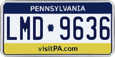 PA license plate LMD9636